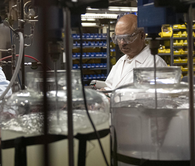 Sarma Pisupati is director of the Center for Critical Minerals at Penn State. The center has received $2.1 million in federal funding to design, build and test a modular pilot-scale research and development unit intended to recover vital rare earth elements and other critical minerals from Pennsylvania streams and other environmental sources.  Credit: Patrick Mansell / Penn State. All Rights Reserved.