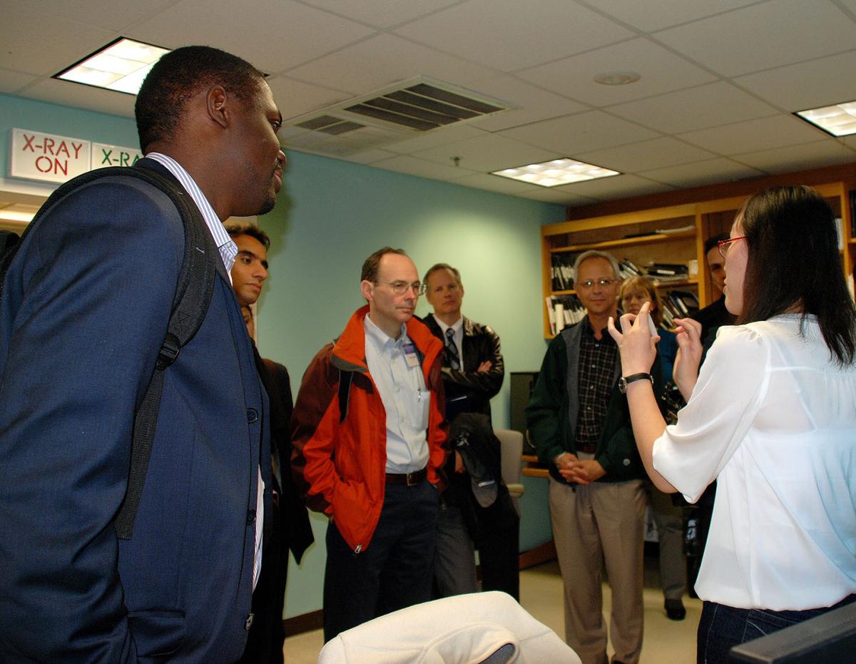 Industry members receive a tour during a Gas Flooding JIP meeting