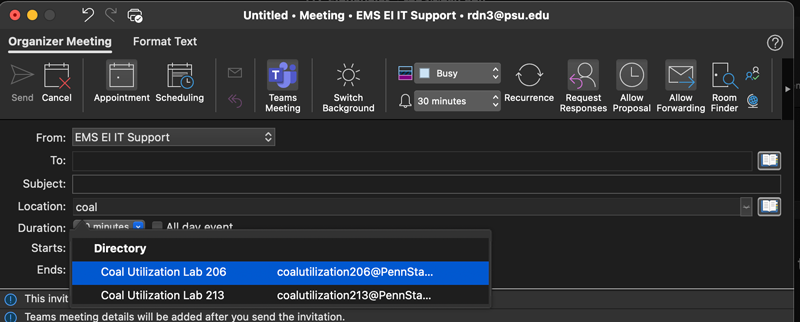 EMS Energy Institute calendar instructions