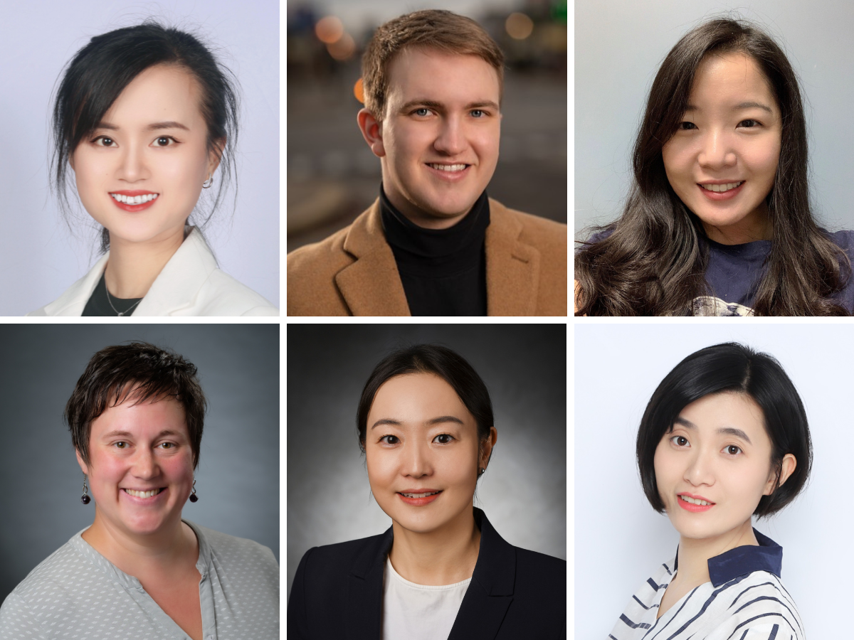 2024 Roy Award winners include, clockwise from top left, Mingyu Yu, Michael Miller, Ying Han, Maria Hilse, Hee Jeung Oh and Fei Fei Shi.   Credit: Materials Research Institute . All Rights Reserved.