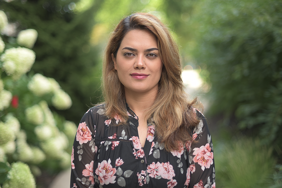 Elham Rahimi, graduate student in the John and Willie Leone Family Department of Energy and Mineral Engineering, focuses her research on renewable energy generation from waste resources with a sustainable mining approach. Credit: David Kubarek / Penn State. Creative Commons