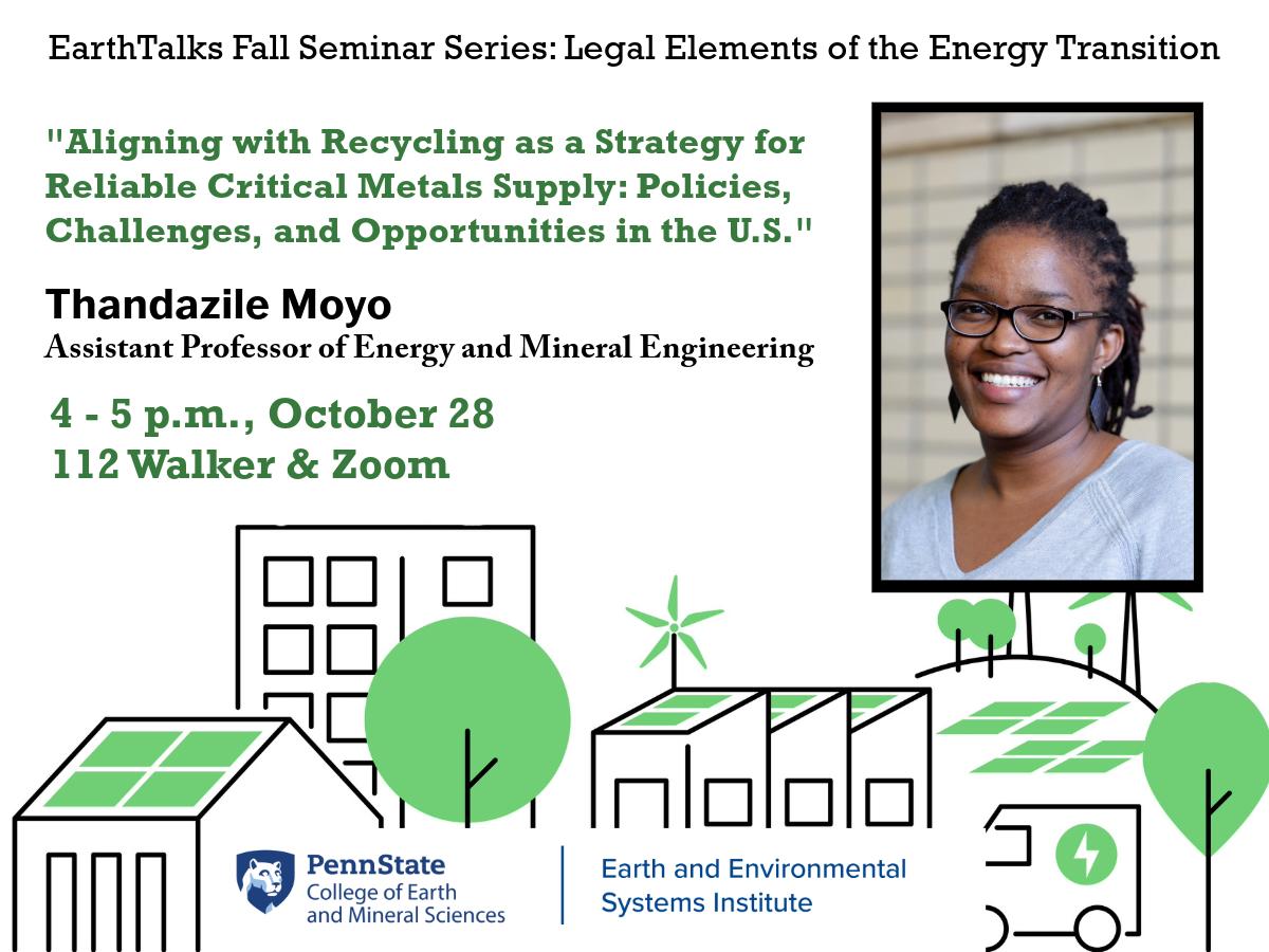 Flyer image announcing Thandazile Moyo's talk on October 28.