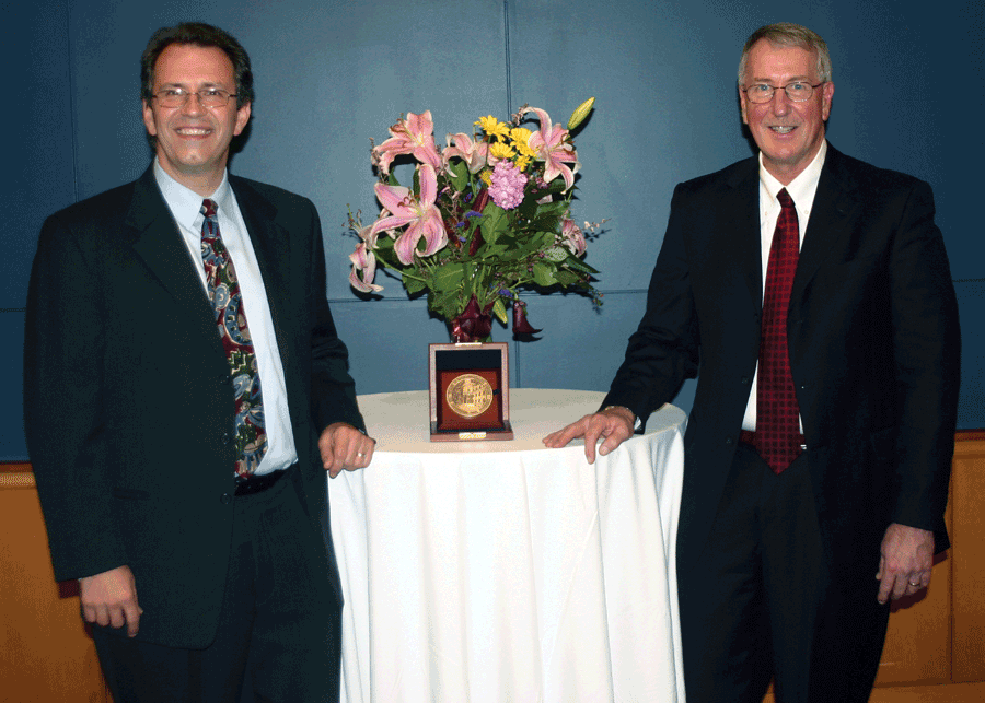 André L. Boehman (left) and Williams E. Easterling, Dean, College of Earth and Mineral Sciences
